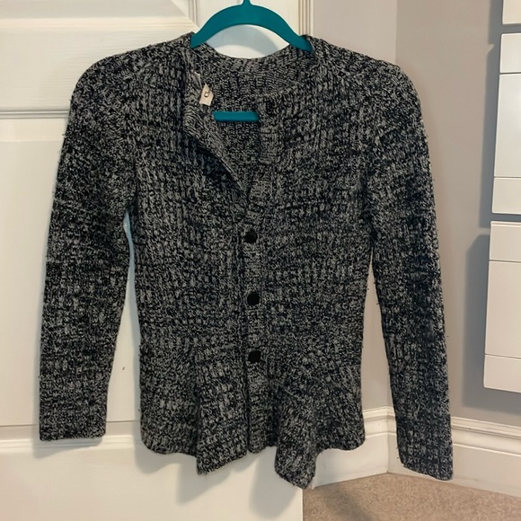 Christan Dior Black & White Wool Cardigan - Picture 5 of 13